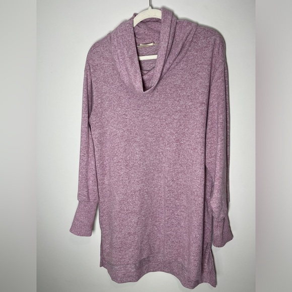 Anthropologie Maeve Tunic Cowl Neck Sweater Medium Relaxed Soft Pink Oversized - Picture 15 of 15
